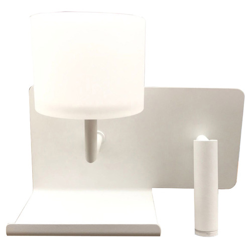 White wall deals light fixture